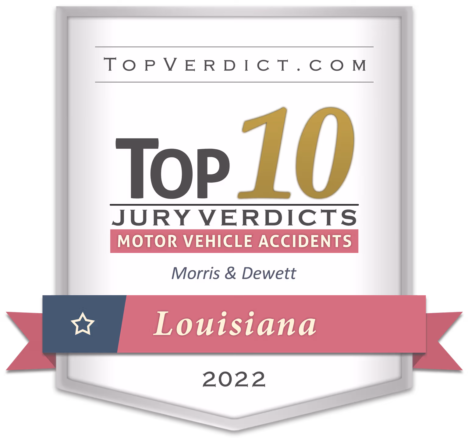 TopVerdict Top 10 motor vehicle accident verdicts Louisiana 2022 -- Morris & Dewett