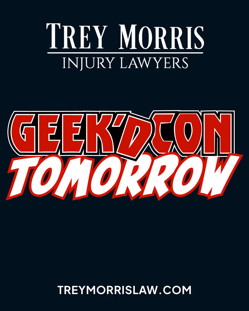 Geek'd Con tomorrow: Trey Morris Injury Lawyers countdown to opening day