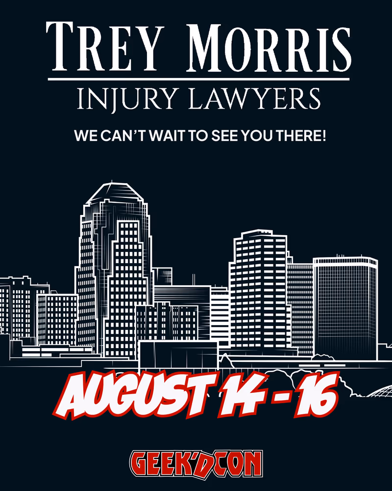 We can't wait to see you there: the downtown Shreveport skyline with the dates August 14-16